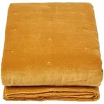 Homescapes Samt-Kuscheldecke, Dunkelgelb, Textil, Uni, Rechteckig, 125x150 cm,