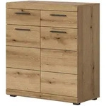 Inn.Furn Schuhschrank, Eiche, Kunststoff, Nachbildung,Eiche, Uni, Holz Optik, 2