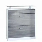 Vladon Schuhschrank, Anthrazit, Holzwerkstoff, 89x104x23 cm, Garderobe,