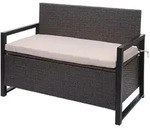Proregal Sitzbank, Grau, Metall, 2-Sitzer, 117x87x57 cm, Gartenm&ouml;bel,...