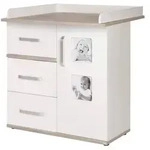 Roba Wickelkommode, Wei&szlig;, Holzwerkstoff, 3 Schubladen, Rechteckig, 94x101.5x78 cm,