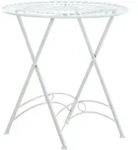 CLP Gartentisch, Wei&szlig;, Metall, 71x71x71 cm, Gartenm&ouml;bel, Gartentische,...