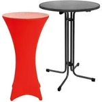 Beautissu Stehtisch, Rot, Kunststoff, Rund, 70x110x70 cm, Esszimmer, Tische,