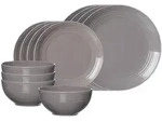 Ritzenhoff Breker Basic-Set, Grau, Keramik, 12-teilig, Rund, 2x2x2 cm, Essen &