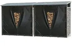 Quick Star Kaminholzregal, Grau, Schwarz, Metall, 185x185x70 cm, Kleinm&ouml;bel,...