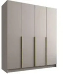 Mirjan24 Kleiderschrank, Kaschmir, Gold, Holzwerkstoff, 9 F&auml;cher, Rechteckig,