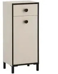 Mid.you Midischrank Edda, Creme, Beige, Holzwerkstoff, 1 F&auml;cher, 1 Schublade(n)