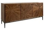 Massivmoebel24 Sideboard, Braun, Holz, Echtholz,Mangoholz, 3 F&auml;cher, Rechteckig,