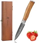 Wakoli Officemesser, Braun, Holz, Metall, Echtholz, 21 cm, Kochen, K&uuml;chenmesser