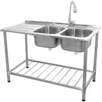 Monstershop Gastrosp&uuml;le, Alu, Metall, 120x1x60 cm, K&uuml;chen, K&uuml;chenausstattung,