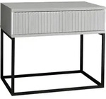 Livetastic Nachtschrank, Schwarz, Wei&szlig;, Metall, Holzwerkstoff, 1 Schublade(n)