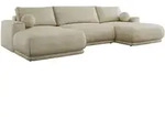 MKS Wohnlandschaft, Beige, Kunststoff, 6-Sitzer, U-Form, 360x85x170 cm,...