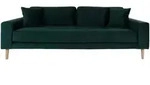 ebuy24 3-Sitzer-Sofa, Gr&uuml;n, Textil, 210x78x93 cm, Wohnzimmer, Sofas & Couches,
