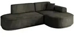 Altdecor Ecksofa, Schwarz, Kunststoff, 3-Sitzer, 243x171 cm, Wohnzimmer, Sofas &