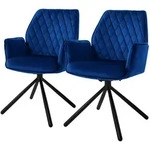 Ml-Design Esszimmerstuhl, Dunkelblau, Metall, 63x90x57 cm, Esszimmer, St&uuml;hle,