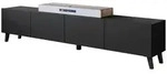 Mirjan24 Tv-Lowboard, Graphit, Kunststoff, Rechteckig,Rechteckig, 190x40x32 cm,