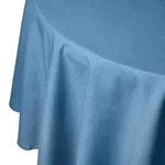Homescapes Tischdecke, Blau, Textil, Uni, Rund, 178x178 cm, Oeko-Tex&reg;,