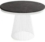 WFL Group Esstisch, Anthrazit, Metall, 10-Sitzer, Rund,Rund, 196x76x120 cm,