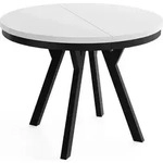 WFL Group Esstisch, Wei&szlig;, Holz, 6-Sitzer, Rund,Rund, 130x77x80 cm, Esszimmer,
