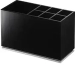 Yamazaki Zahnb&uuml;rstenhalter, Schwarz, Kunststoff, 11x7x5 cm, Badaccessoires,