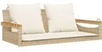 furnicato H&auml;ngebank, Beige, Kunststoff, Rechteckig, 109x40x62 cm, Gartenm&ouml;bel,
