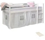 Homestyle4u Hochbett, Wei&szlig;, Holz, Kinder- & Jugendzimmer, Kinderm&ouml;bel,