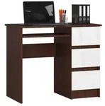 Akord Schreibtisch, Wenge, Wei&szlig;, Holzwerkstoff, Nachbildung, Holz Optik, 1...