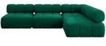 Altdecor Ecksofa, Dunkelgr&uuml;n, Textil, 5-Sitzer, L-Form, 285x190 cm, Wohnzimmer,
