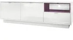Vladon Lowboard, Brombeere, Holzwerkstoff, 153x48x37 cm, Wohnzimmer, Wohnw&auml;nde,