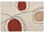 Beliani Kurzflor-Teppich, Beige, Textil, Abstrakt, Rechteckig, 140x200 cm,...