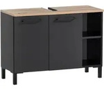 Mid.you Waschbeckenunterschrank Malte WBU 800, Schwarz, Eiche Artisan,...