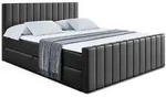 Altdecor Boxbett, Schwarz Hochglanz, Holzwerkstoff, H&ouml;he ca. 20 cm, 160x200 cm,
