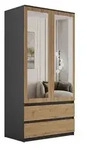 Lookway Schrank, Eiche Artisan, Holzwerkstoff, 90x180x50 cm, Schlafzimmer,