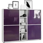 Vladon Highboard, Brombeere, Holzwerkstoff, 130.5x105.5x35.5 cm, Wohnzimmer,...