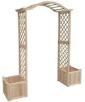 Home Deluxe Rosenbogen, Natur, Holz, 183x200x43 cm, Gartenzubeh&ouml;r, Gartendeko