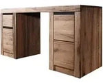 Massivmoebel24 Schreibtisch, Braun, Holz, Echtholz,Wildeiche, 1 F&auml;cher, 1