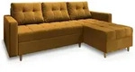 Masseno Ecksofa, Gelb, Holz, 3-Sitzer, L-Form,L-Form, 220x140 cm, Wohnzimmer,...