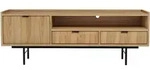 Beautysofa Lowboard, Eiche, Metall, 2 Schubladen, 150x55x40 cm, Wohnzimmer,