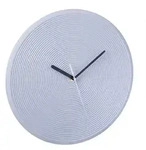 Relaxdays Wanduhr, Grau, Kunststoff, Metall, 30.5x30.5x4 cm, Dekoration, Uhren,