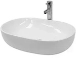 LuxeBath Waschbecken, Wei&szlig;, Keramik, 42x14.5x60 cm, Badezimmer, Waschbecken &