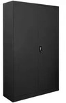 Proregal Fl&uuml;gelt&uuml;renschrank, Schwarz, Metall, 120x180x40 cm, Arbeitszimmer,