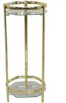 Mid.you Blumentisch, Messing, Metall, Glas, Uni, sechseckig, 28x66x28 cm,...