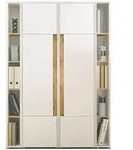 Furn.Design Aktenschrank, Wei&szlig;, Eiche Wotan, Kunststoff, Nachbildung,Eiche,...