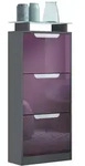 Vladon Schuhschrank, Brombeere, Holzwerkstoff, 46x128x23 cm, Garderobe,