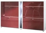 Vladon Schuhschrank, Bordeaux, Holzwerkstoff, 155.5x95x28 cm, Garderobe,