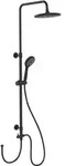 Wenko &Uuml;berkopfbrauseset Water Saving, Schwarz, Metall, 2-teilig, 22.5x75-120x27 cm,