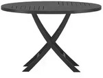 ebuy24 Gartentisch,, Schwarz, Holz, 120x75x120 cm, Gartenm&ouml;bel, Gartentische,