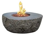 Elementi Feuerstelle, Dunkelgrau, Stein, 113x44x110 cm, CE, Freizeit,