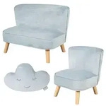 Roba Kindersofa, Hellblau, Textil, F&uuml;llung: Polyester, 70x50x48 cm, Kinder- &