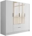 Altdecor Kleiderschrank, Wei&szlig;, Holzwerkstoff, 200x200x51 cm, Schlafzimmer,